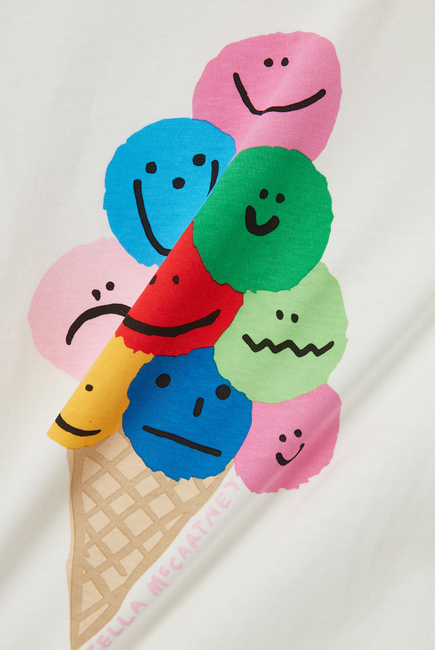 Falling Ice Cream Print T-shirt